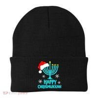 Merry Chrismukkah Ugly Xmas Funny Hanukkah Christmas Beanie thumb 0