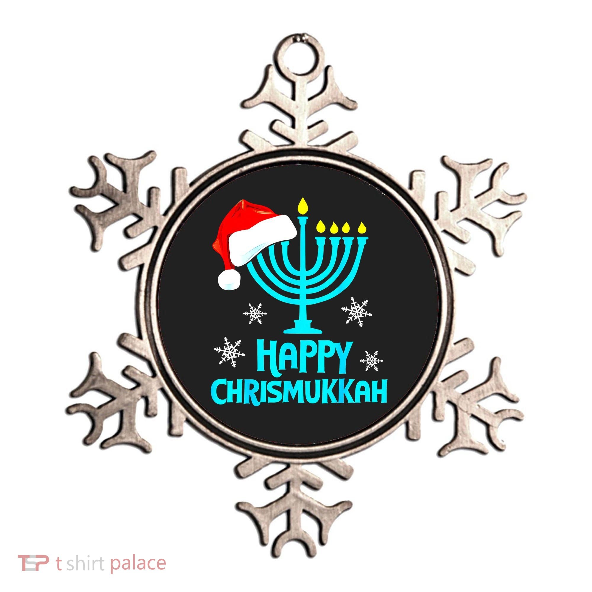 Merry Chrismukkah Ugly Xmas Funny Hanukkah Christmas Ornament