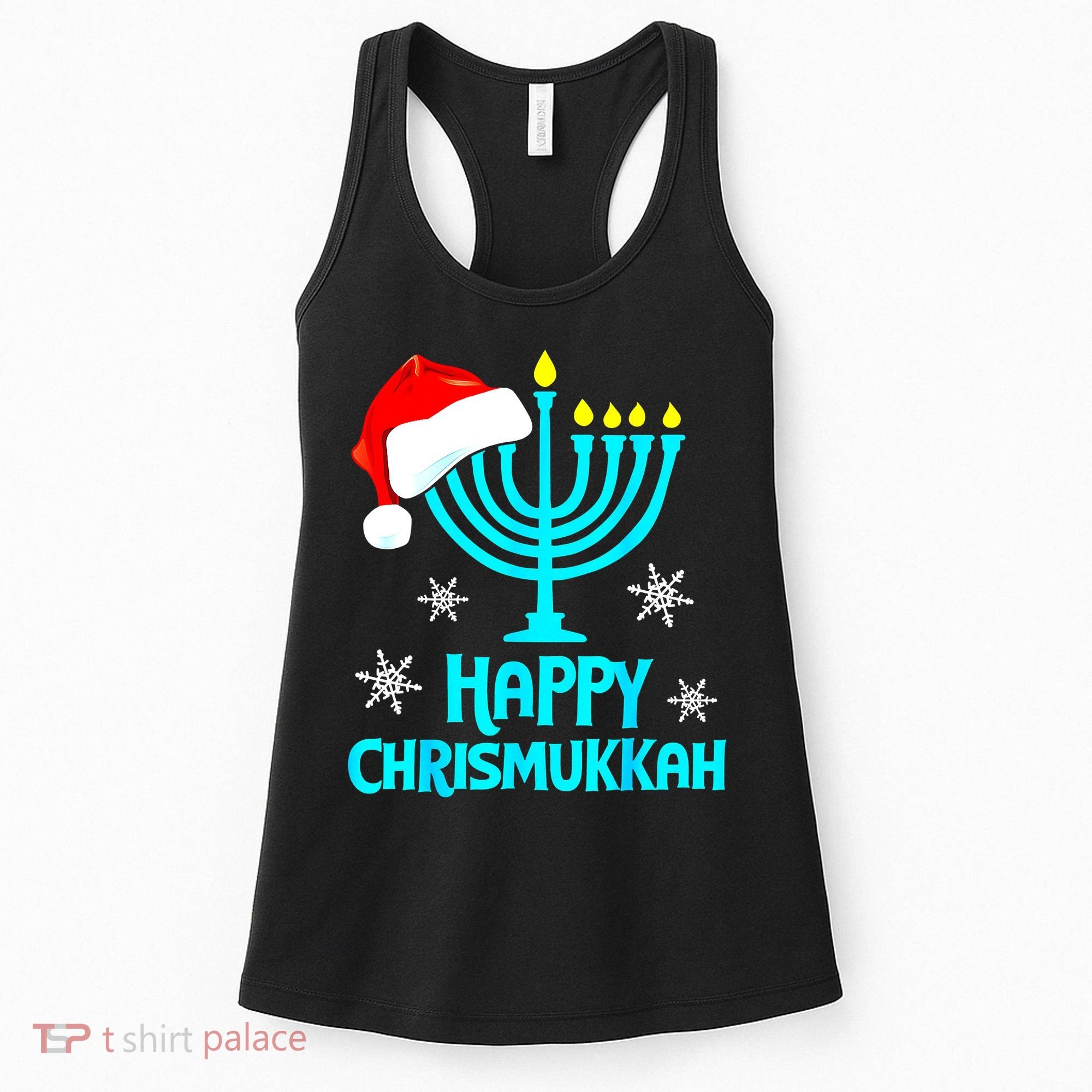 Merry Chrismukkah Ugly Xmas Funny Hanukkah Christmas Women's Tank Top