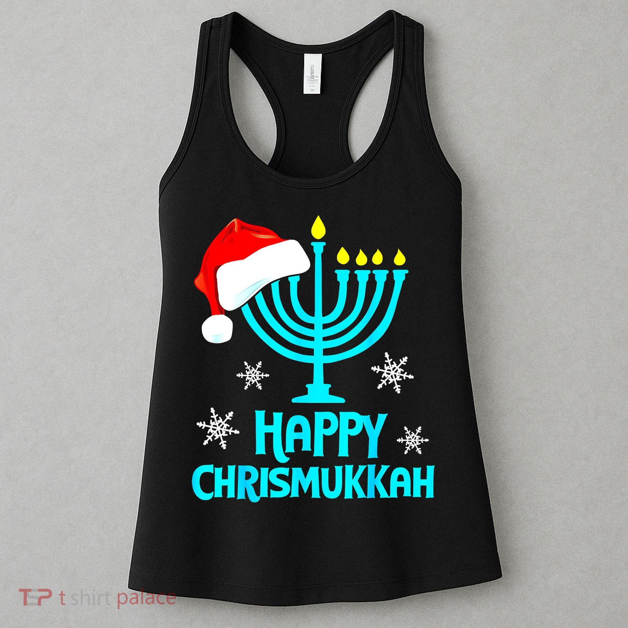 Merry Chrismukkah Ugly Xmas Funny Hanukkah Christmas Women's Tank Top