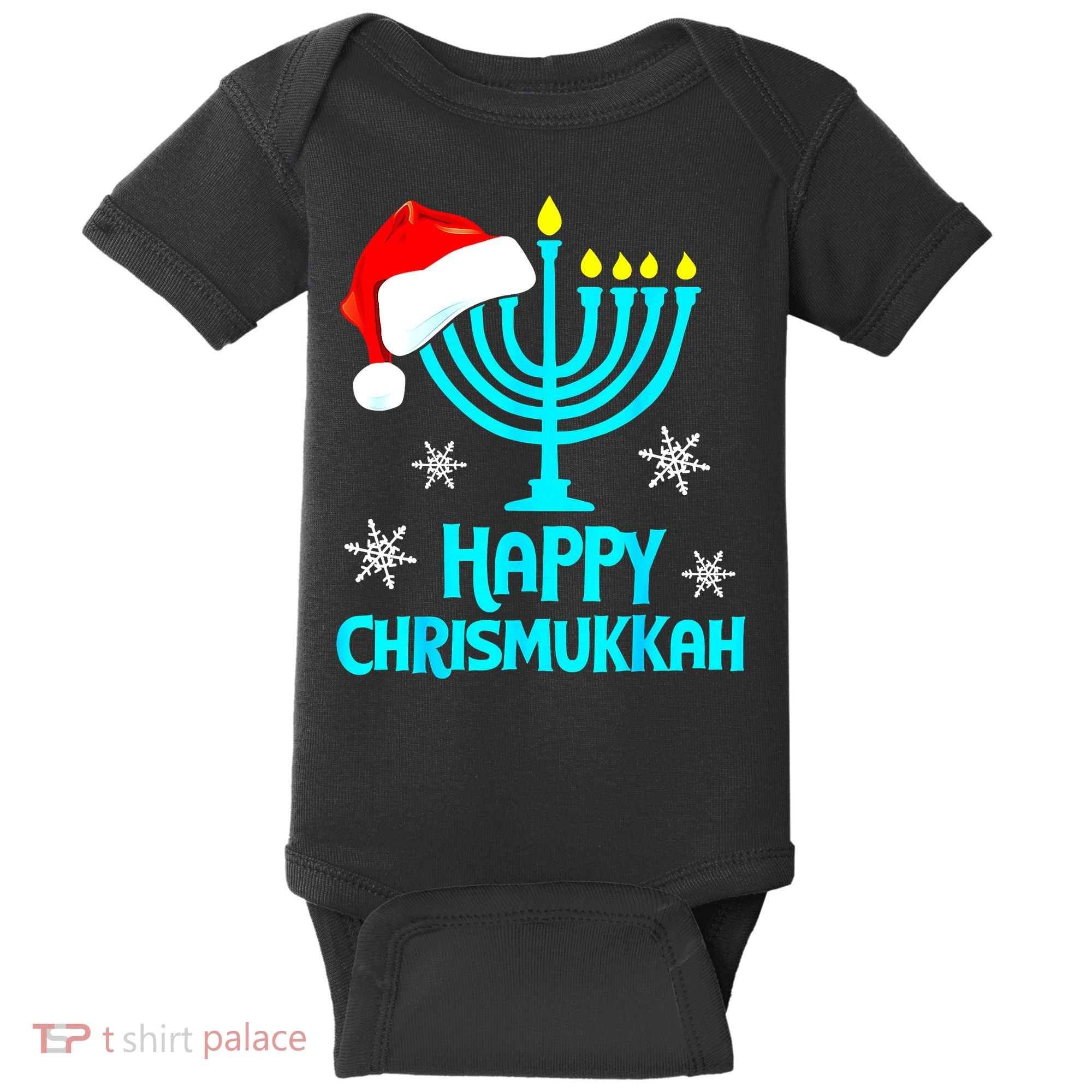 Merry Chrismukkah Ugly Xmas Funny Hanukkah Christmas Baby Bodysuit