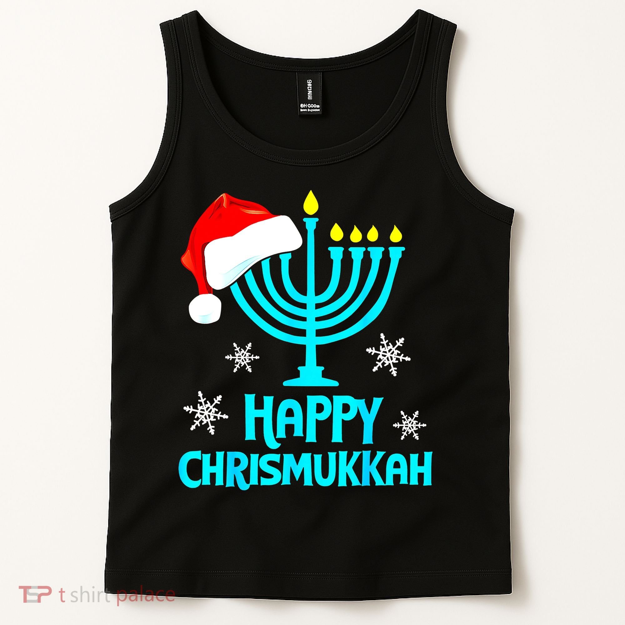 Merry Chrismukkah Ugly Xmas Funny Hanukkah Christmas Tank Top