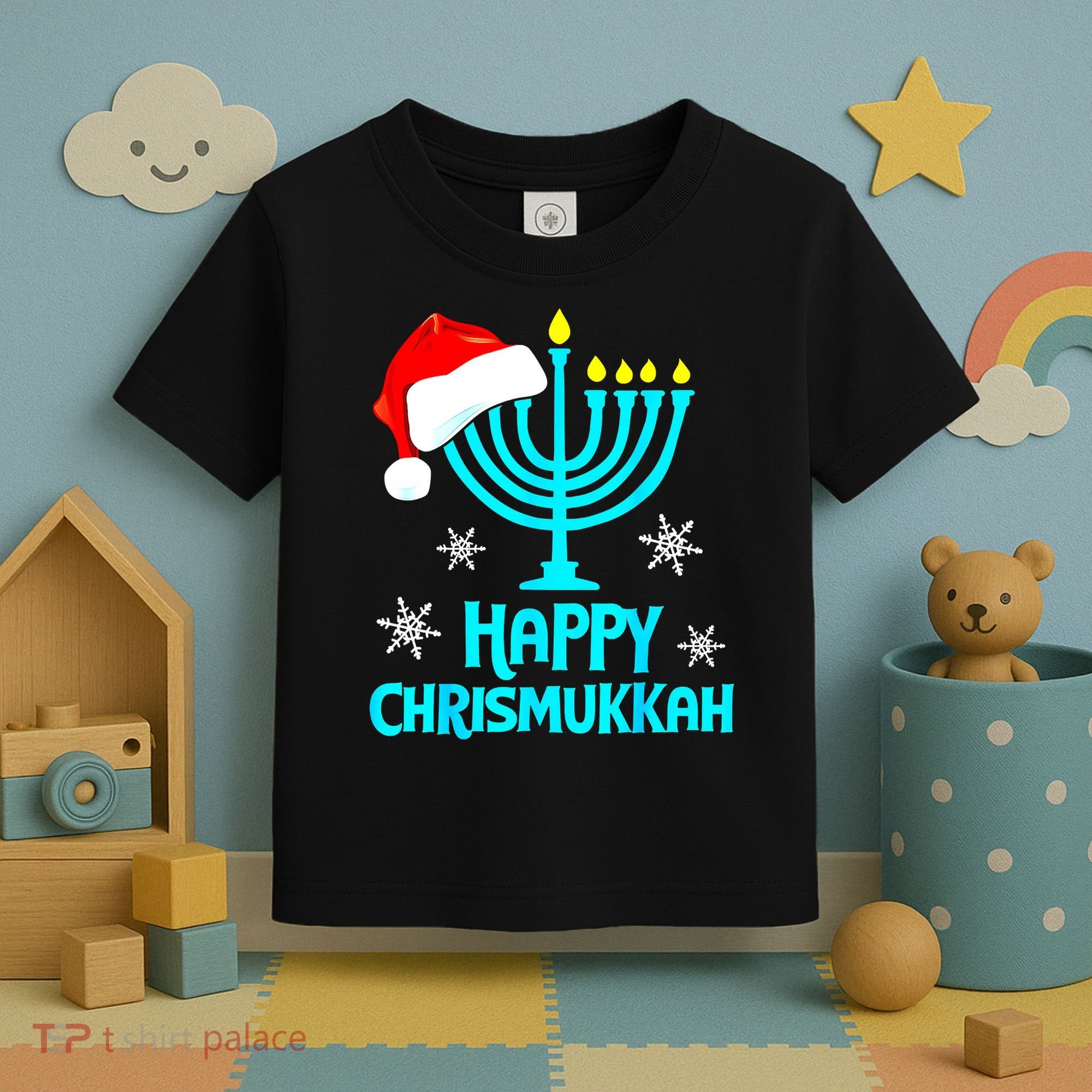 Merry Chrismukkah Ugly Xmas Funny Hanukkah Christmas Toddler T-Shirt