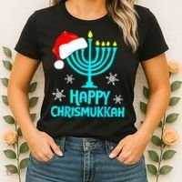 Merry Chrismukkah Ugly Xmas Funny Hanukkah Christmas Women's T-Shirt thumb 2