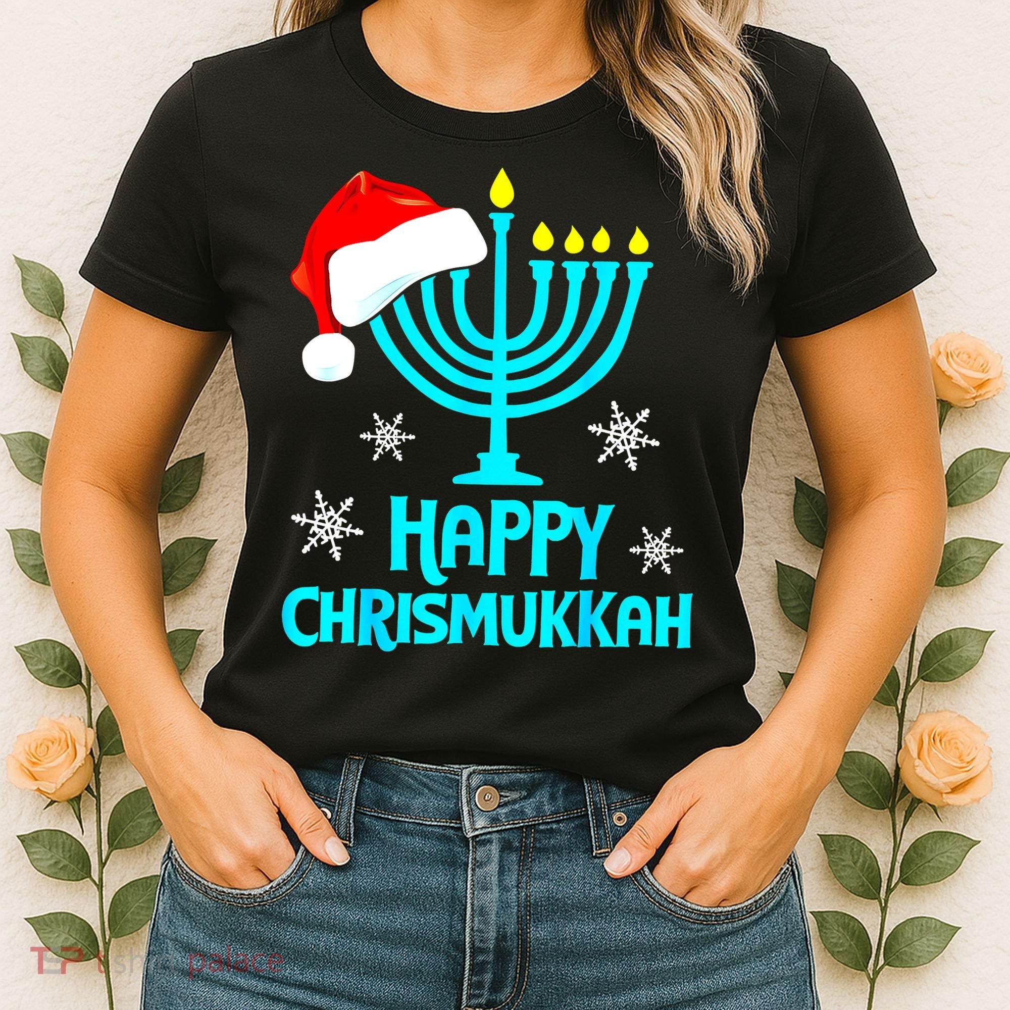 Merry Chrismukkah Ugly Xmas Funny Hanukkah Christmas Women's T-Shirt