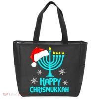 Merry Chrismukkah Ugly Xmas Funny Hanukkah Christmas Tote Bag thumb 0