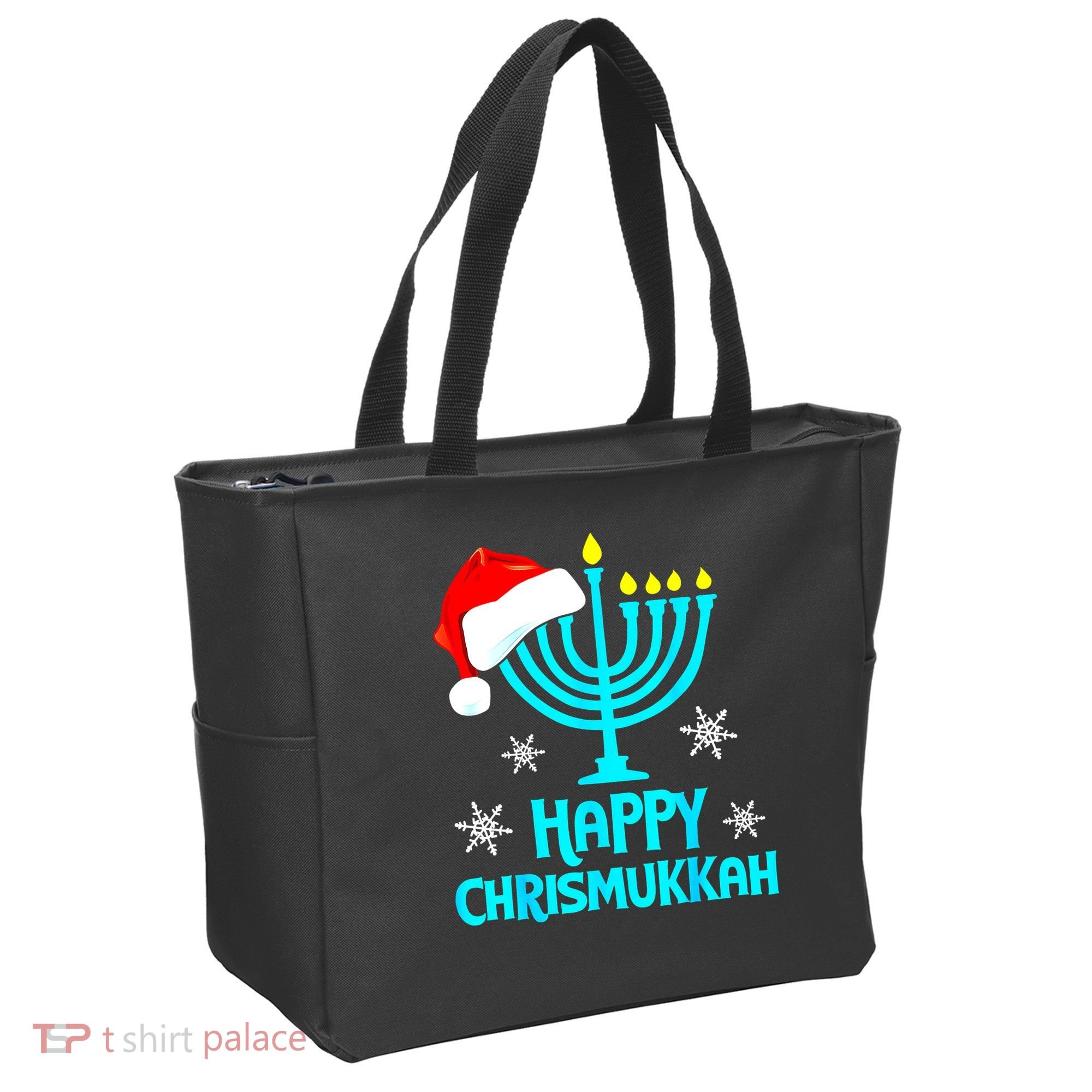 Merry Chrismukkah Ugly Xmas Funny Hanukkah Christmas Tote Bag