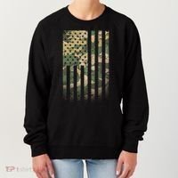 Military Camouflage USA American Flag Women's Sweatshirt thumb 0