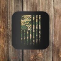 Military Camouflage USA American Flag Coaster thumb 0