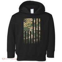 Military Camouflage USA American Flag Toddler Hoodie thumb 0