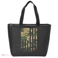 Military Camouflage USA American Flag Tote Bag thumb 0