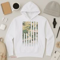 Military Camouflage USA American Flag Hoodie thumb 3
