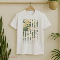 Military Camouflage USA American Flag T-Shirt thumb 2
