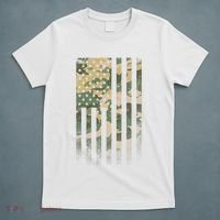 Military Camouflage USA American Flag T-Shirt thumb 5