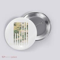 Military Camouflage USA American Flag Button thumb 0