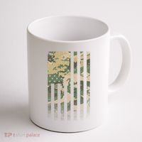 Military Camouflage USA American Flag Coffee Mug thumb 1