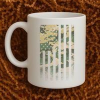 Military Camouflage USA American Flag Coffee Mug thumb 2