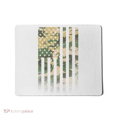 Military Camouflage USA American Flag Mousepad