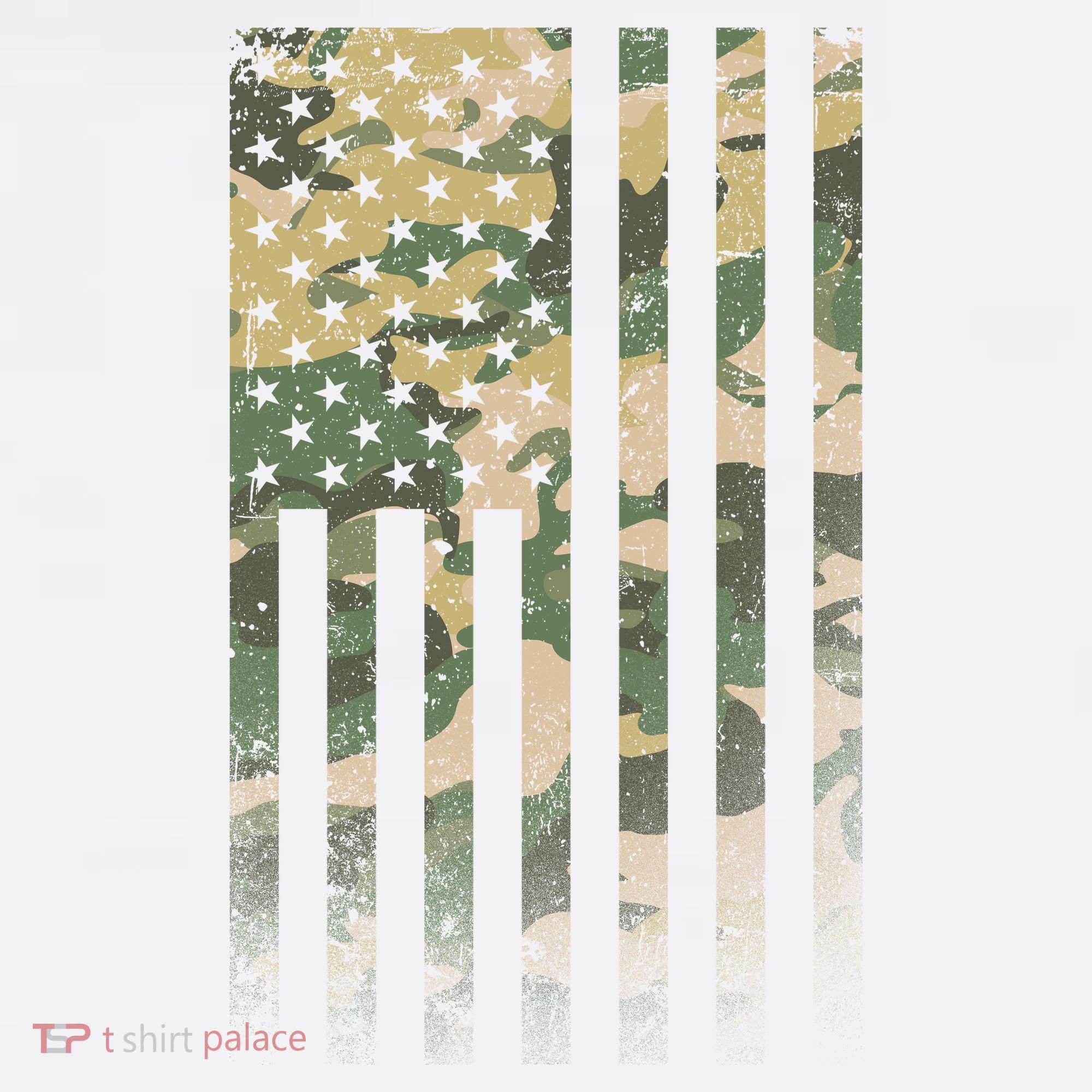 Military Camouflage USA American Flag Women's Tank Top
