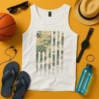 Military Camouflage USA American Flag Tank Top thumb 4