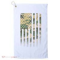 Military Camouflage USA American Flag Golf Towel thumb 0