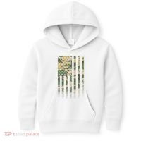 Military Camouflage USA American Flag Kids Hoodie thumb 0