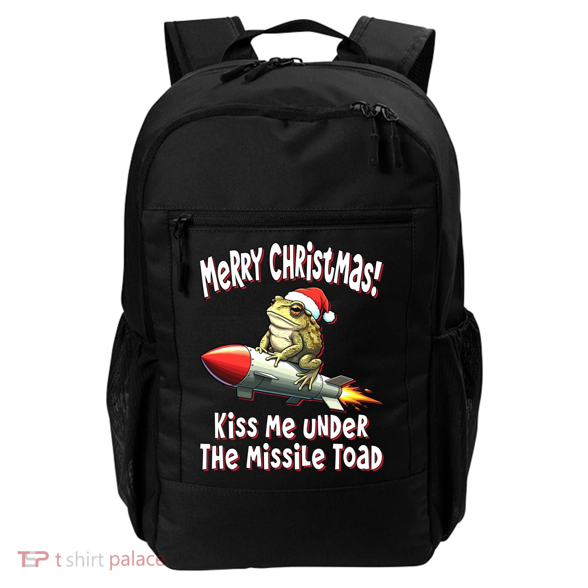 Merry Christmas Under The Missile Toad Backpack