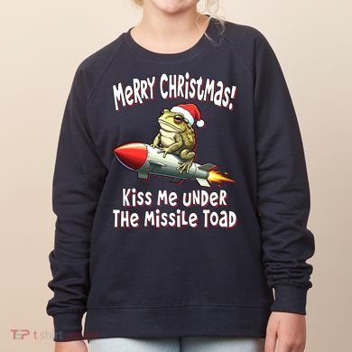 Merry Christmas Under The Missile Toad Women's Sweatshirt