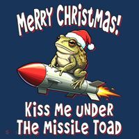 Merry Christmas Under The Missile Toad USA-Made Doggie Bandana thumb 2