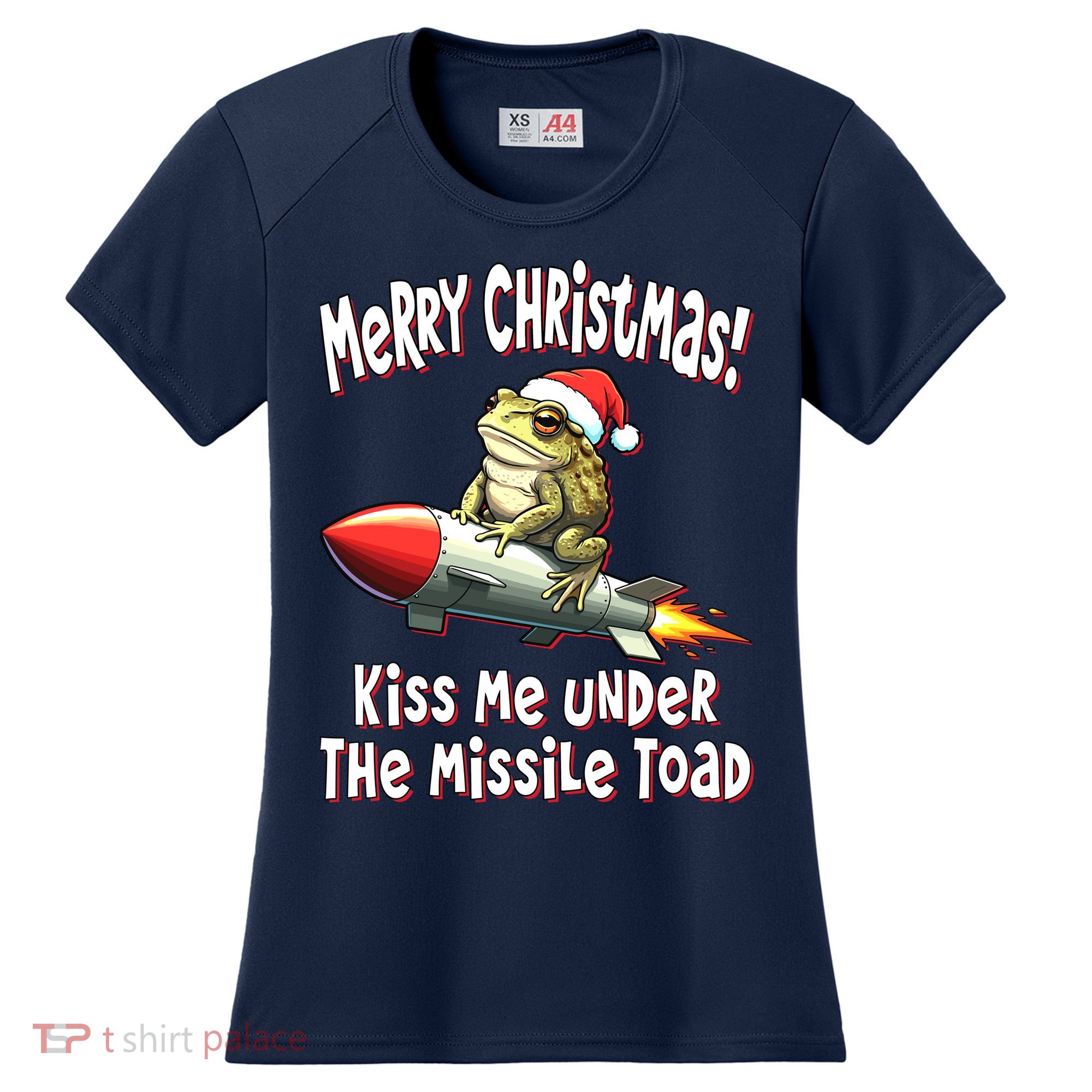 Merry Christmas Under The Missile Toad Women's Cooling Performance Crew T-Shirt