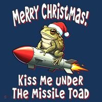 Merry Christmas Under The Missile Toad Women's Cooling Performance Crew T-Shirt thumb 2