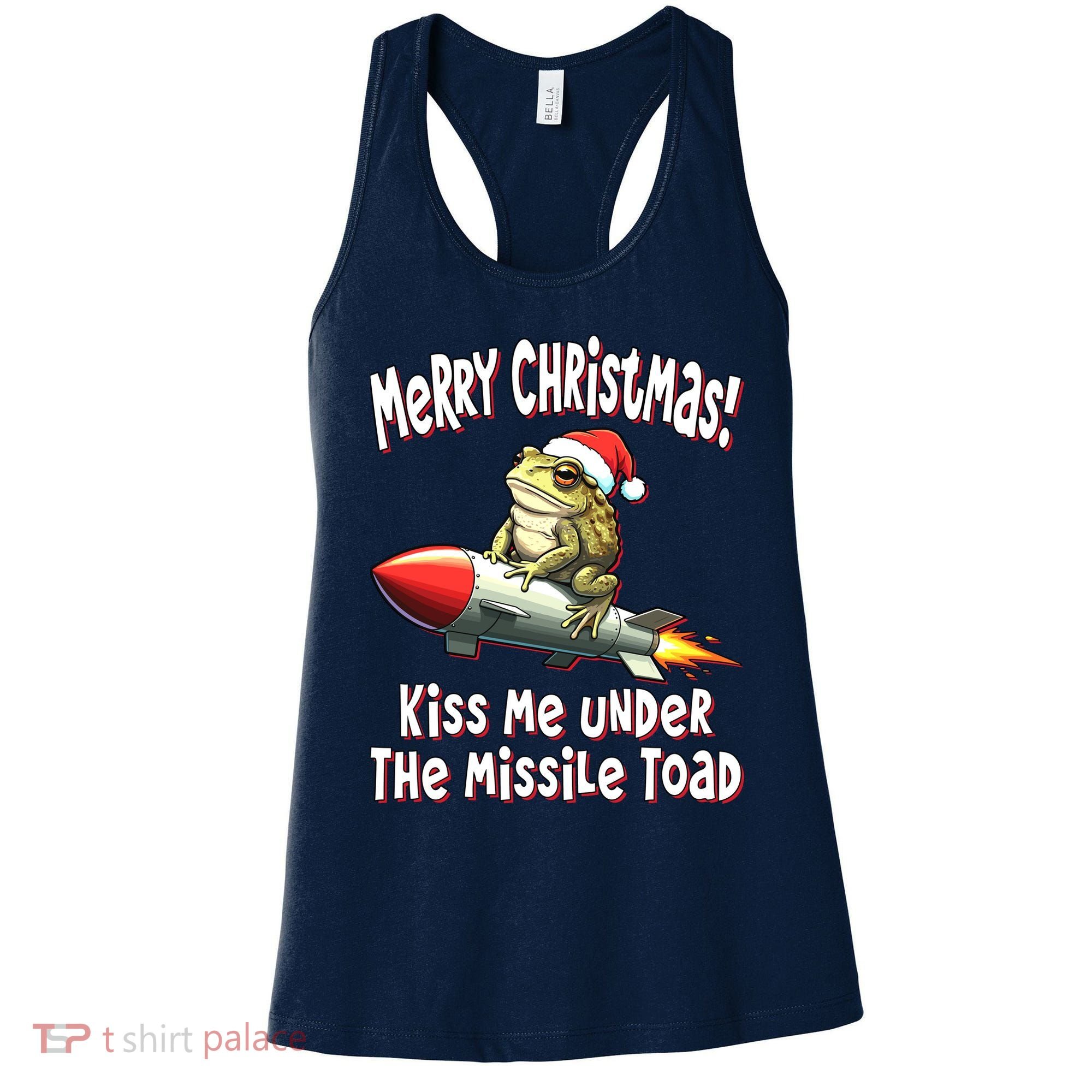 Merry Christmas Under The Missile Toad Women's Tank Top