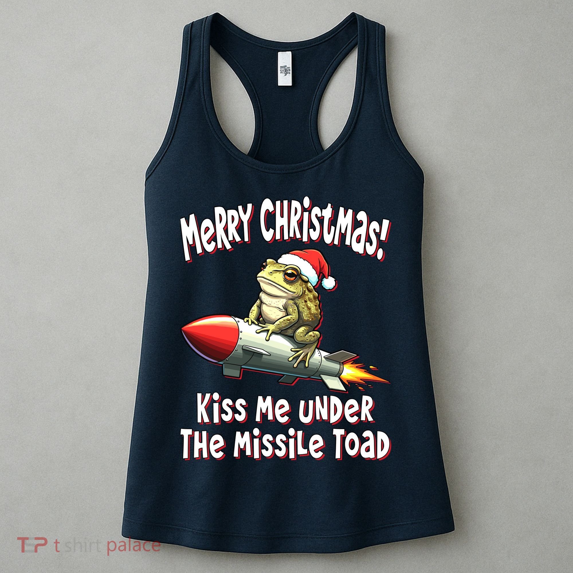 Merry Christmas Under The Missile Toad Women's Tank Top