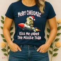Merry Christmas Under The Missile Toad Women's T-Shirt thumb 2