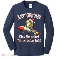 Merry Christmas Under The Missile Toad Kids Long Sleeve Shirt thumb 0