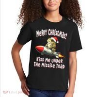 Merry Christmas Under The Missile Toad Kids T-Shirt thumb 2