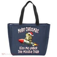 Merry Christmas Under The Missile Toad Tote Bag thumb 0