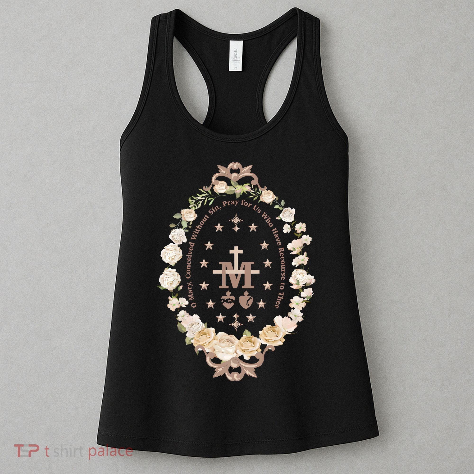 Marian Catholic Virgin Mary Catholic Gifts For Women Marian Cross Women's Tank Top