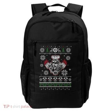 Muscle Car V8 Engine Lovers Ugly Christmas Ugly Design Cool Gift Backpack