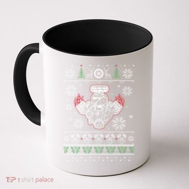 Muscle Car V8 Engine Lovers Ugly Christmas Ugly Design Cool Gift Coffee Mug