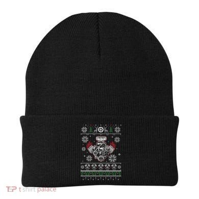 Muscle Car V8 Engine Lovers Ugly Christmas Ugly Design Cool Gift Beanie