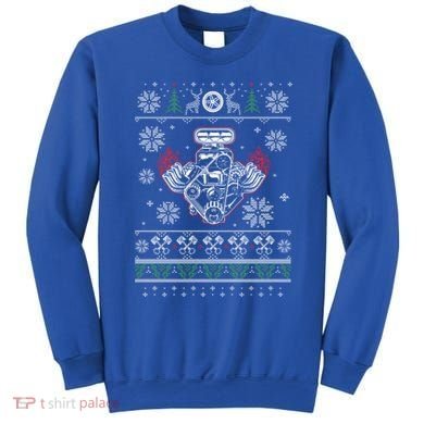 Muscle Car V8 Engine Lovers Ugly Christmas Ugly Design Cool Gift Sweatshirt