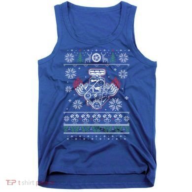 Muscle Car V8 Engine Lovers Ugly Christmas Ugly Design Gift Tank Top