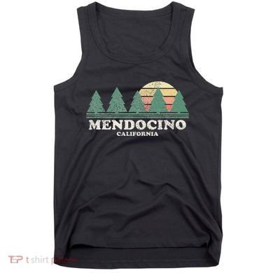 Mendocino Ca Vintage Throwback Retro 70s Design Tank Top