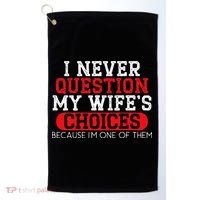 Married Couple Wedding Anniversary Funny Marriage Golf Towel thumb 0