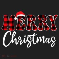 Merry Christmas With Black And Red Plaid Family Beanie thumb 2