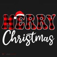Merry Christmas With Black And Red Plaid Family Women's Hoodie thumb 2