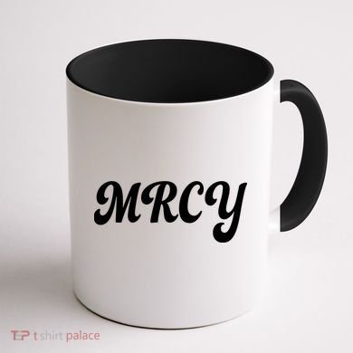 MRCY Christian Worship Shortened Word Coffee Mug back