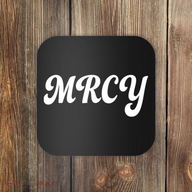 MRCY Christian Worship Shortened Word Coaster