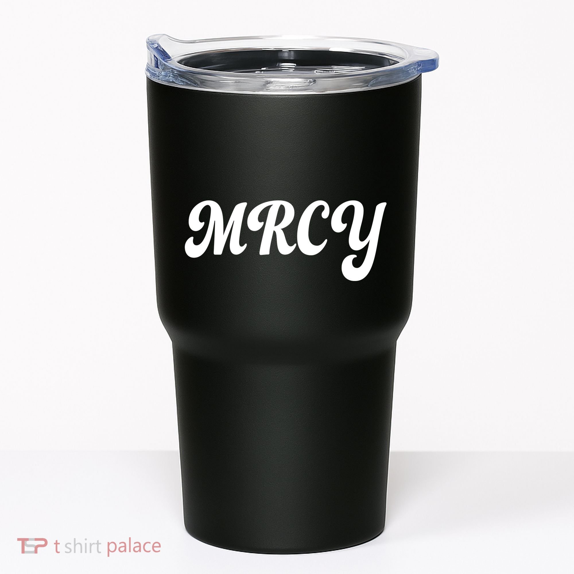 MRCY Christian Worship Shortened Word Tumbler